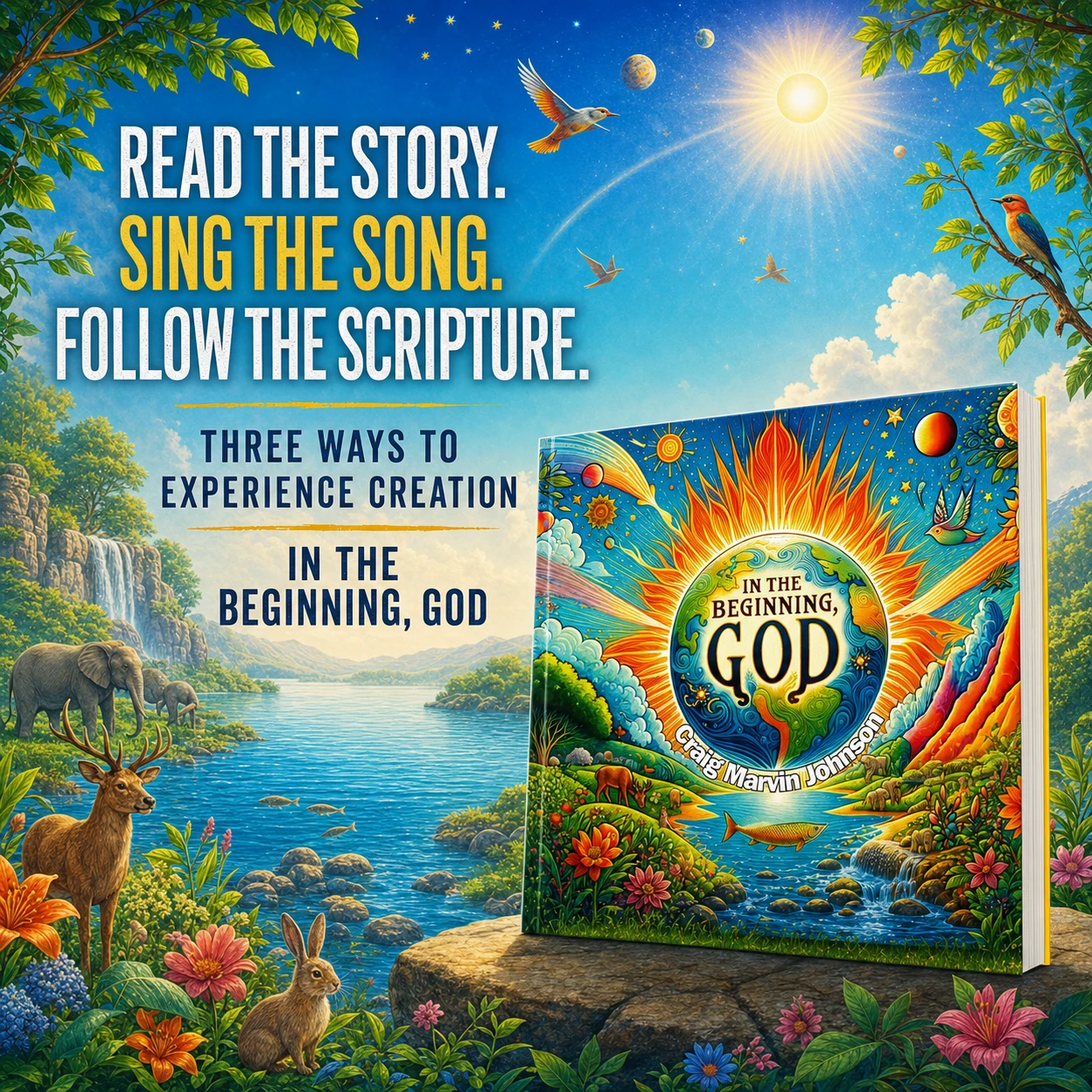In The Beginning, God square campaign visual 2
