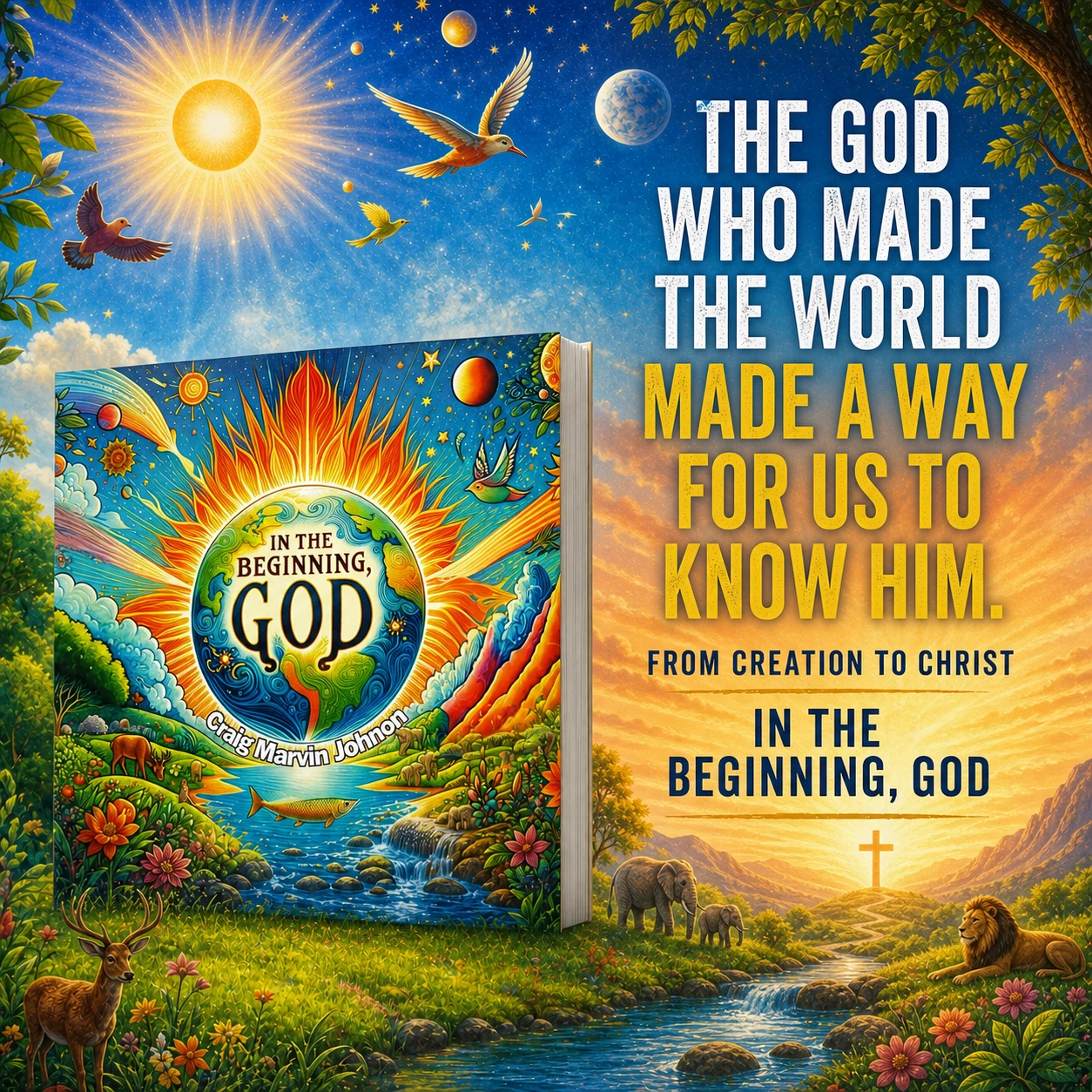 In The Beginning, God square campaign visual 3